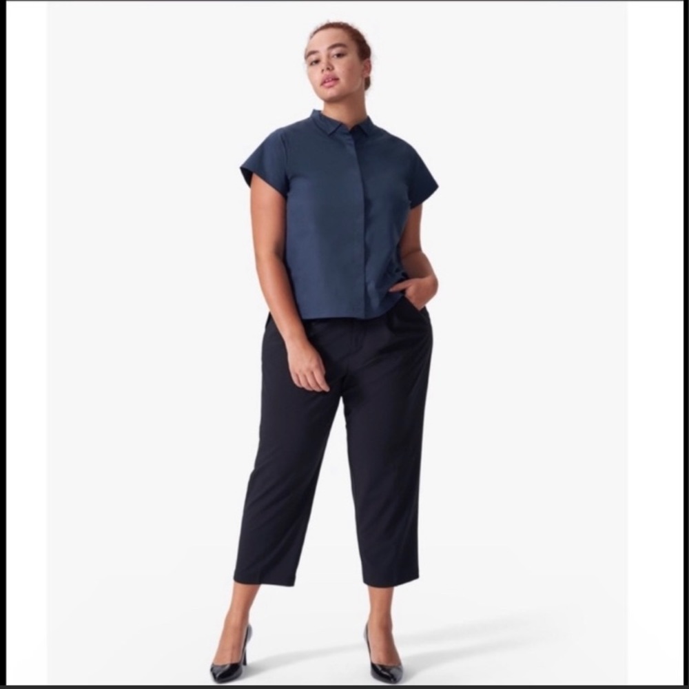 Universal Standard Aster button down on navy